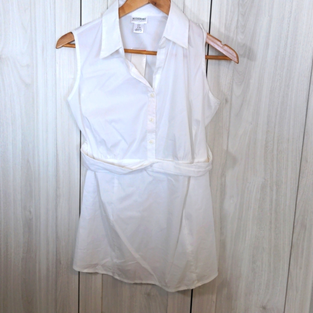 Maternity White Blouse - Size S